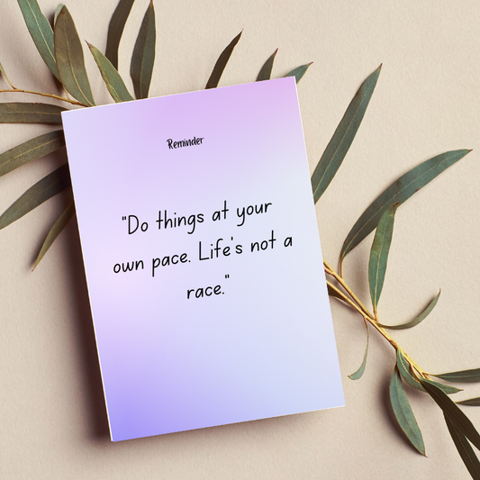 Motivational Poster - Life is not a race