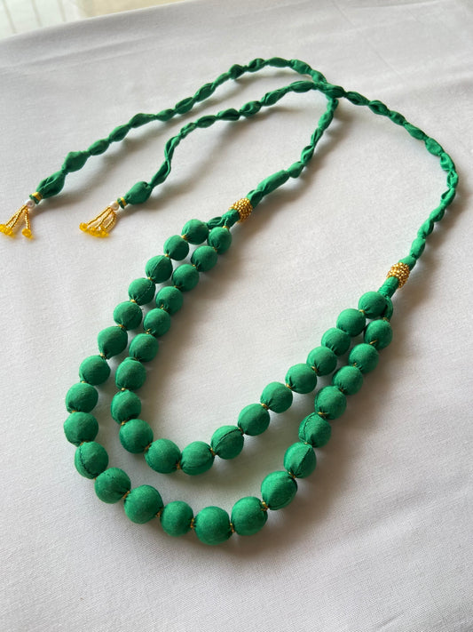 Green - Handmade Fabric Necklace