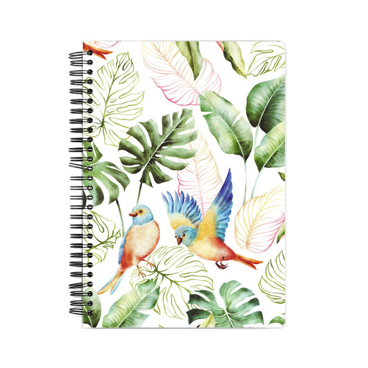 Colourful Birds Designed Front Cover Notebook