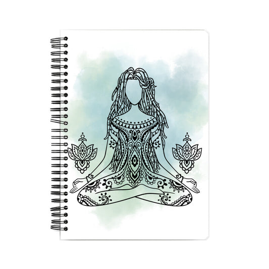 Yoga - Mandala Design - Front Cover - Notebook