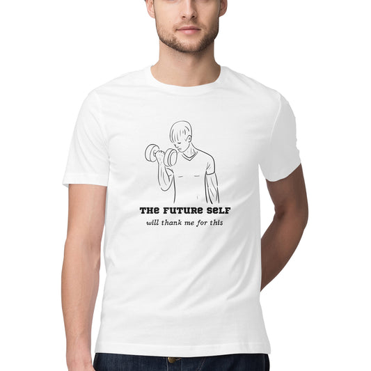 "The Future Self Will Thank You For This" - Half Sleeve Graphic Tshirt